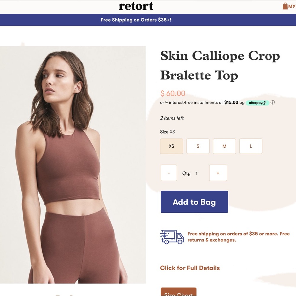 NWT reversible crop top/bralette